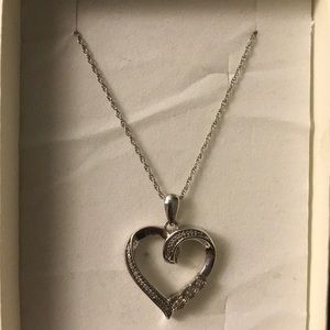 Silver heart necklace
